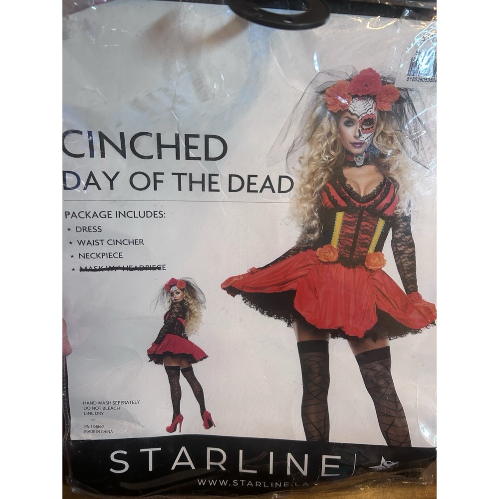 Starline Cinched Day Of The dead Costume Medium
